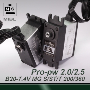 High-speed 200° travel Professional digital MIBL (pulse width 1.0~2.0ms) dual-axis MG servo