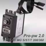 High-Torque 200° travel Professional digital MIBL (pulse width 1.0~2.0ms) dual-axis MG servo