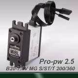 High-speed 200° travel Professional digital MIBL (pulse width 0.5~2.5ms) dual-axis MG servo